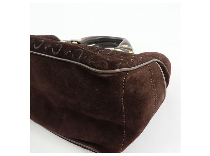 Céline Borsa a mano CELINE C Macadam Suede Leather Boogie Bag Brown - vista 11