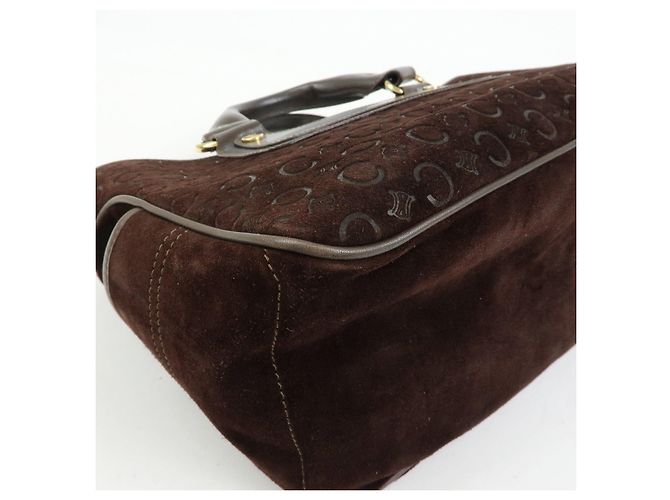 Céline Borsa a mano CELINE C Macadam Suede Leather Boogie Bag Brown - vista 12