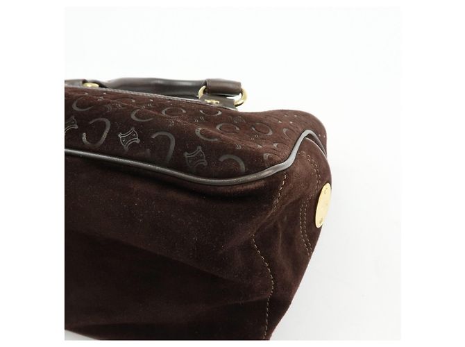 Céline Borsa a mano CELINE C Macadam Suede Leather Boogie Bag Brown - vista 13