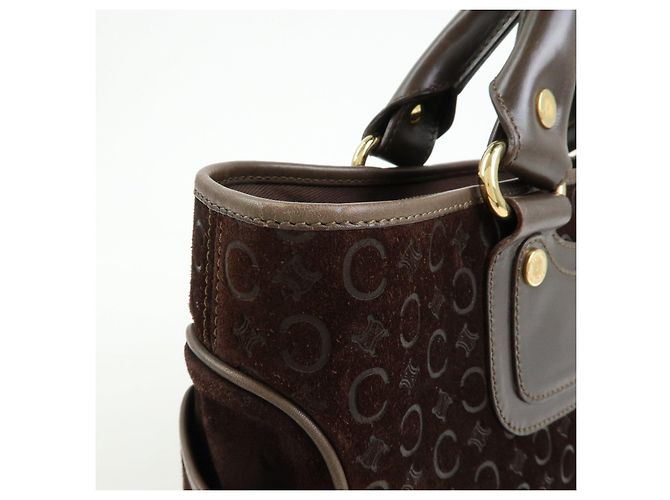 Céline Borsa a mano CELINE C Macadam Suede Leather Boogie Bag Brown - vista 16