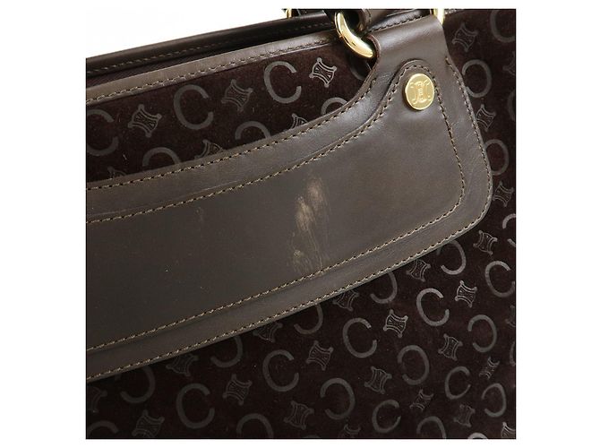 Céline Borsa a mano CELINE C Macadam Suede Leather Boogie Bag Brown - vista 18