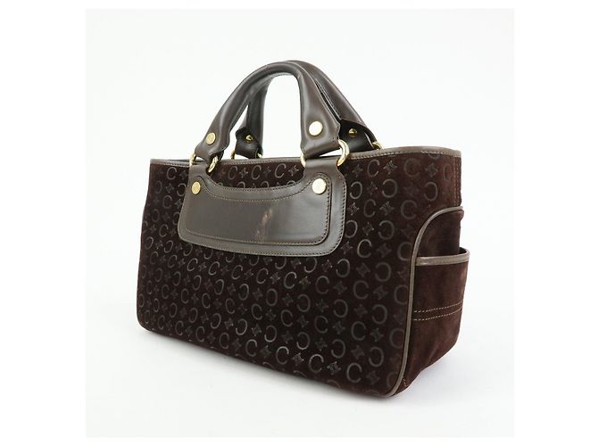 Céline Borsa a mano CELINE C Macadam Suede Leather Boogie Bag Brown - vista 3