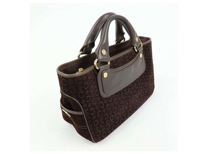 Céline Borsa a mano CELINE C Macadam Suede Leather Boogie Bag Brown - vista 4