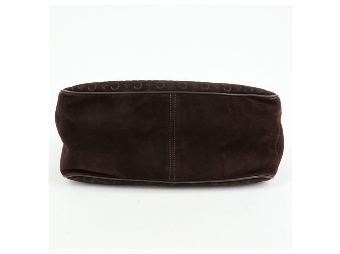Céline Borsa a mano CELINE C Macadam Suede Leather Boogie Bag Brown - vista 5