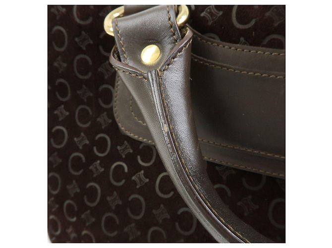 Céline Borsa a mano CELINE C Macadam Suede Leather Boogie Bag Brown - vista 9