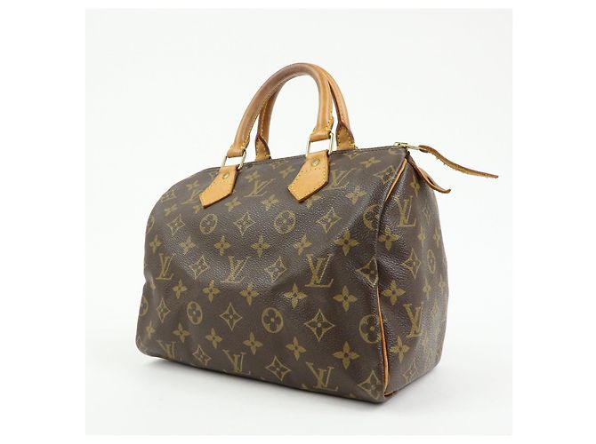 Louis Vuitton Monogram Speedy 25 Boston Bag Hand Bag Brown M41528 - vista 3