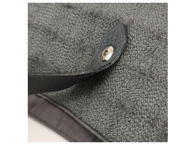 Hermès HERMES Amedaba GM Canvas Leder Shopper Tasche Grau - Ansicht 10