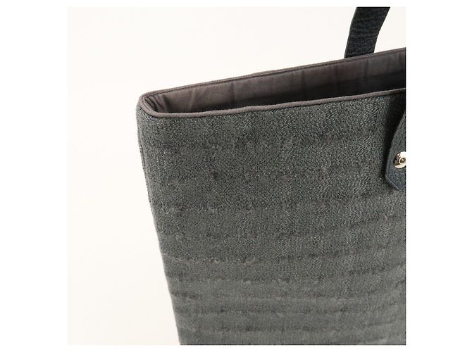 Hermès HERMES Amedaba GM Canvas Leder Shopper Tasche Grau - Ansicht 15