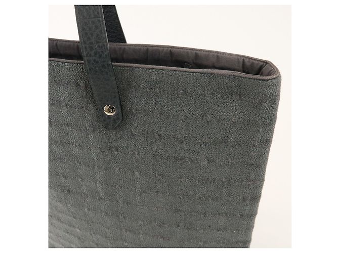 Hermès HERMES Amedaba GM Canvas Leder Shopper Tasche Grau - Ansicht 16
