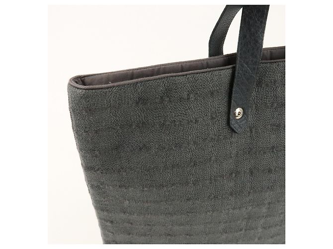 Hermès HERMES Amedaba GM Canvas Leder Shopper Tasche Grau - Ansicht 17