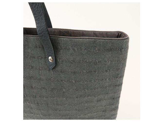 Hermès HERMES Amedaba GM Canvas Leder Shopper Tasche Grau - Ansicht 18