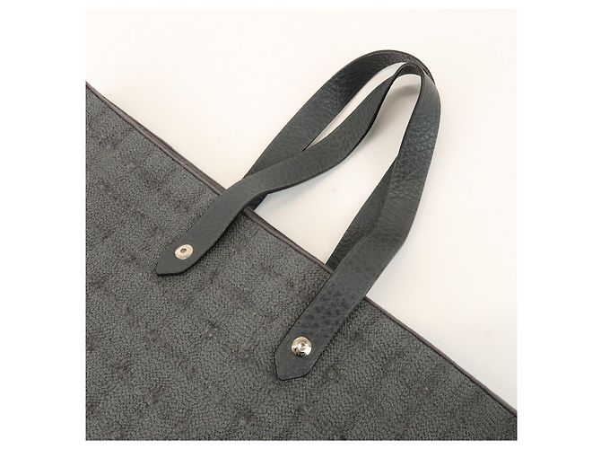 Hermès HERMES Amedaba GM Canvas Leder Shopper Tasche Grau - Ansicht 6