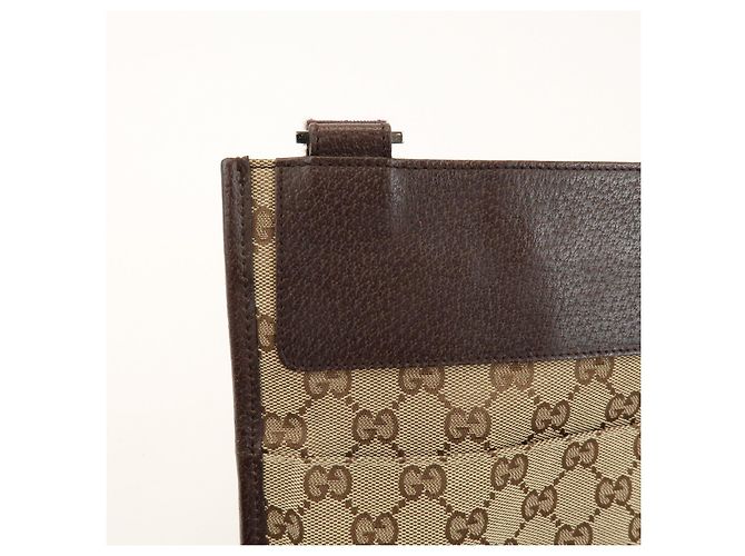 Borsa a Tracolla GUCCI GG Canvas Leather Beige Brown 27639 - vista 15