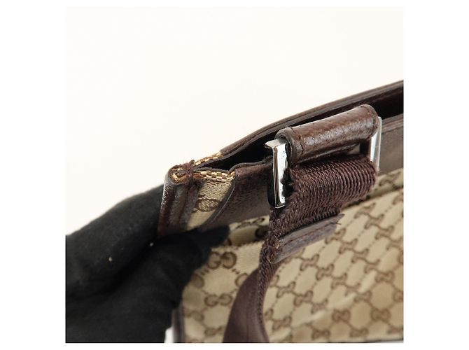 Borsa a Tracolla GUCCI GG Canvas Leather Beige Brown 27639 - vista 18