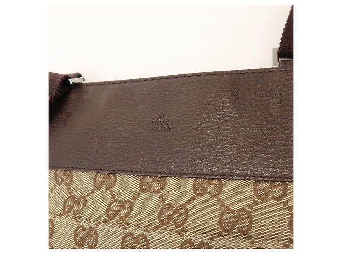 Borsa a Tracolla GUCCI GG Canvas Leather Beige Brown 27639 - vista 19