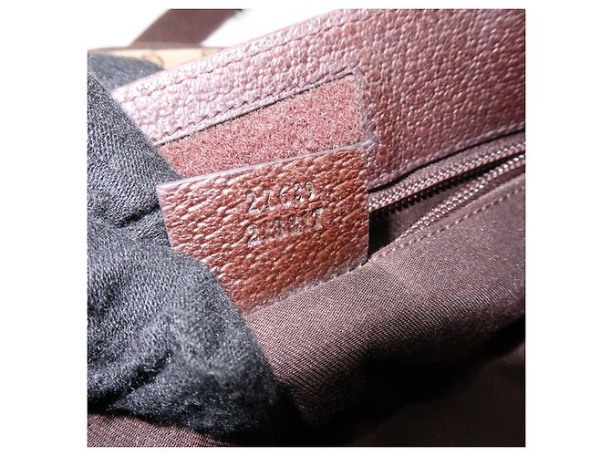 Borsa a Tracolla GUCCI GG Canvas Leather Beige Brown 27639 - vista 24