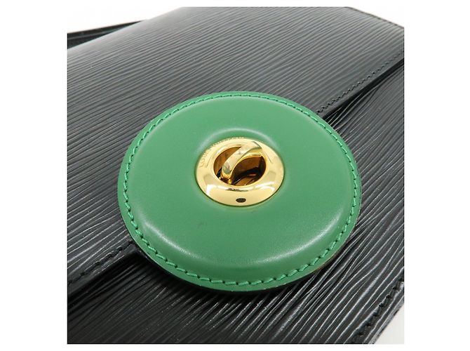 Borsa a tracolla Louis Vuitton Epi Free Run Noir Borneo Green M52414 - vista 17