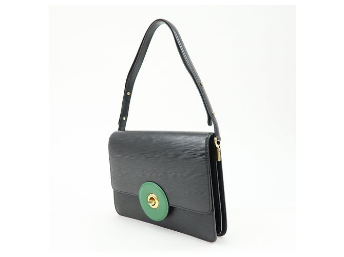 Borsa a tracolla Louis Vuitton Epi Free Run Noir Borneo Green M52414 - vista 3