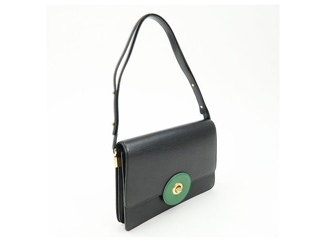 Borsa a tracolla Louis Vuitton Epi Free Run Noir Borneo Green M52414 - vista 4
