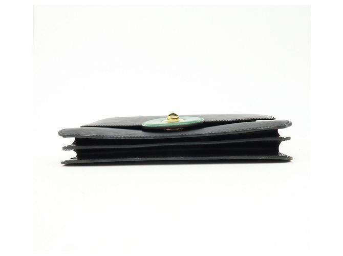 Borsa a tracolla Louis Vuitton Epi Free Run Noir Borneo Green M52414 - vista 5