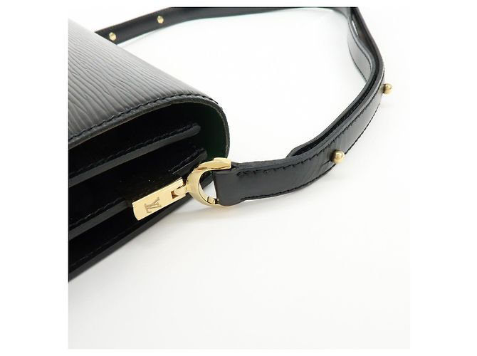 Borsa a tracolla Louis Vuitton Epi Free Run Noir Borneo Green M52414 - vista 7