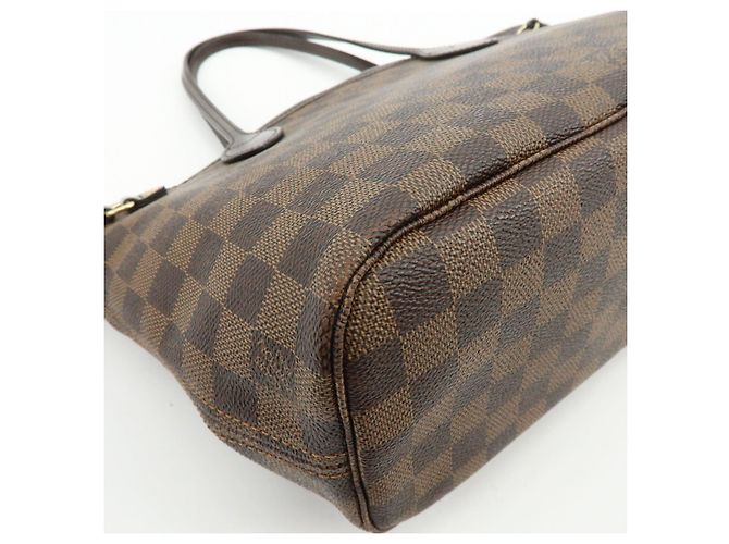 Borsa a spalla Louis Vuitton Damier Neverfull PM Ebene N51109 - vista 11