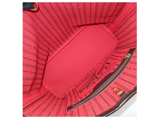 Borsa a spalla Louis Vuitton Damier Neverfull PM Ebene N51109 - vista 19