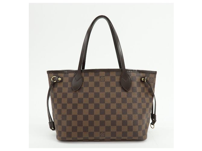 Borsa a spalla Louis Vuitton Damier Neverfull PM Ebene N51109 - vista 2