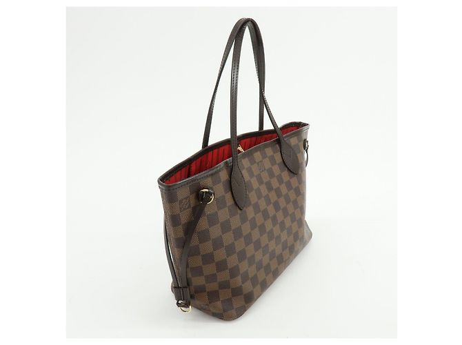 Borsa a spalla Louis Vuitton Damier Neverfull PM Ebene N51109 - vista 4