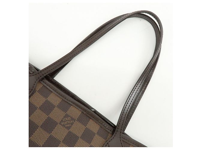 Borsa a spalla Louis Vuitton Damier Neverfull PM Ebene N51109 - vista 6
