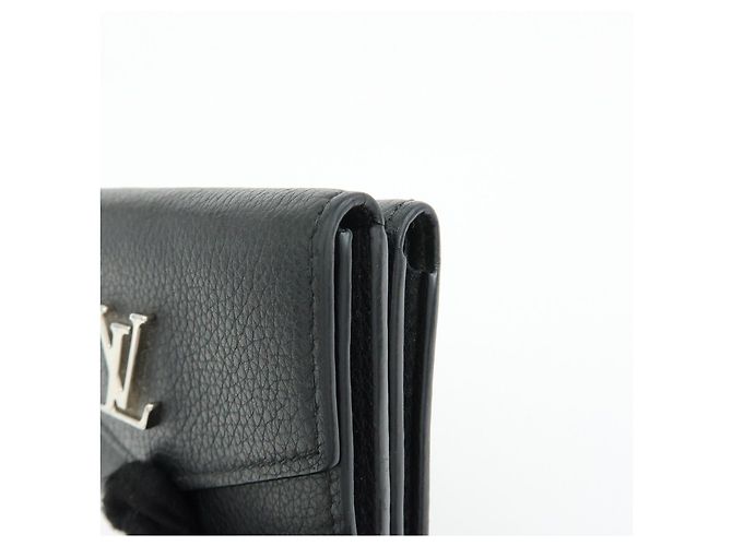 Louis Vuitton Portefeuille Lock Mini Compact Wallet Noir M63921 - vista 11