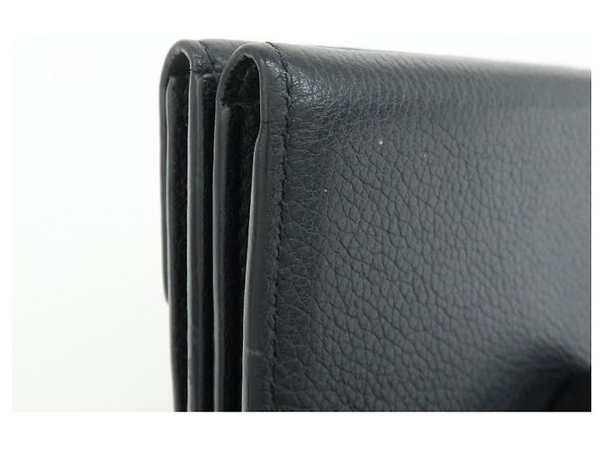 Louis Vuitton Portefeuille Lock Mini Compact Wallet Noir M63921 - vista 12