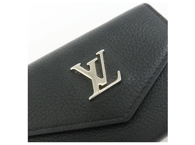 Louis Vuitton Portefeuille Lock Mini Compact Wallet Noir M63921 - vista 16