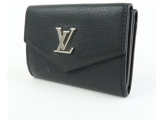 Louis Vuitton Portefeuille Lock Mini Compact Wallet Noir M63921 - vista 3