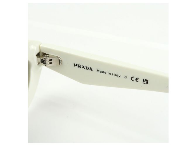 Gafas de sol de plástico PRADA Logo 55□16 White SPR 26Z - vista 13