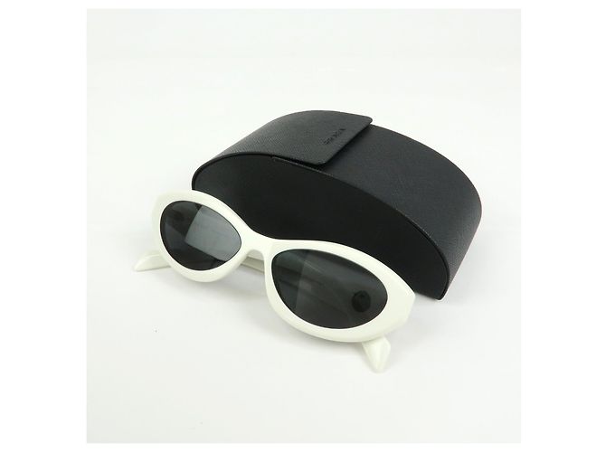 Gafas de sol de plástico PRADA Logo 55□16 White SPR 26Z - vista 15