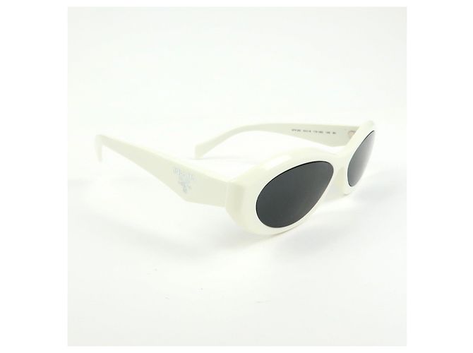 Gafas de sol de plástico PRADA Logo 55□16 White SPR 26Z - vista 2