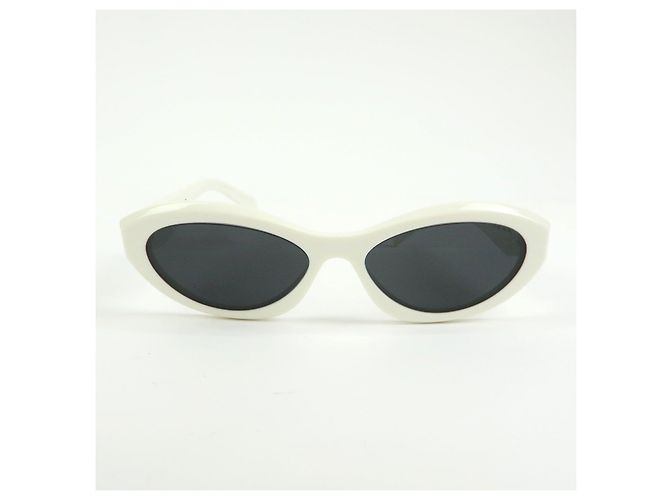 Gafas de sol de plástico PRADA Logo 55□16 White SPR 26Z - vista 3