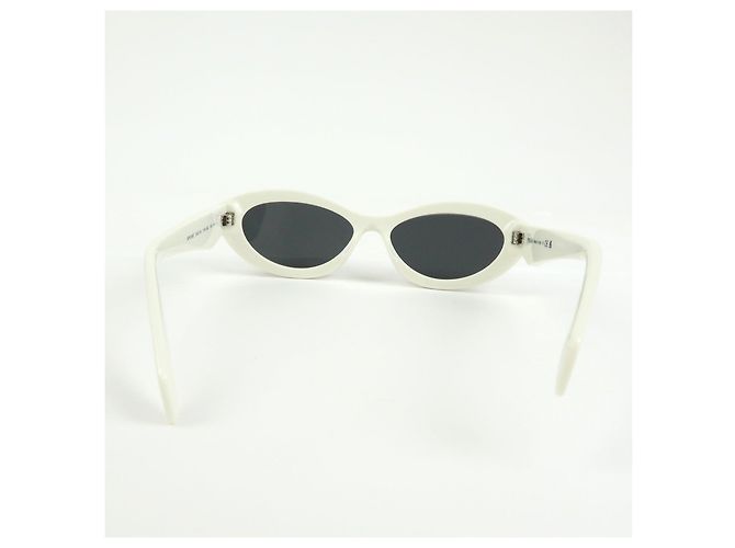 Gafas de sol de plástico PRADA Logo 55□16 White SPR 26Z - vista 4