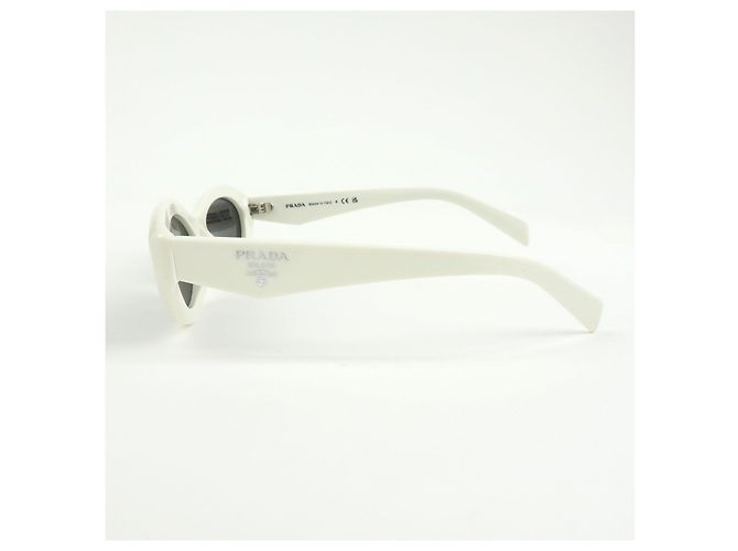 Gafas de sol de plástico PRADA Logo 55□16 White SPR 26Z - vista 5