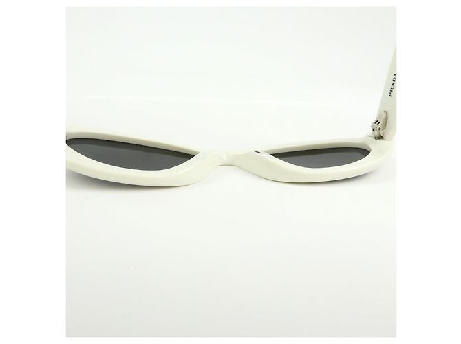 Gafas de sol de plástico PRADA Logo 55□16 White SPR 26Z - vista 7