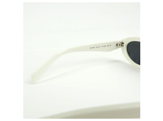 Gafas de sol de plástico PRADA Logo 55□16 White SPR 26Z - vista 9
