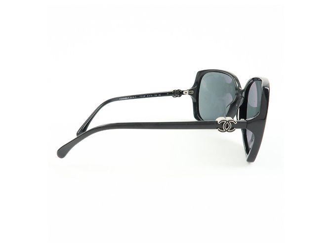 Gafas de sol de plástico CHANEL COCO Mark 61□16 Black 5216-A - vista 6