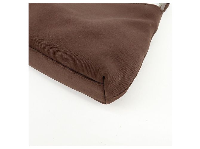Salvatore Ferragamo Borsa a tracolla e borsa a mano Ferragamo Varra in nylon e pelle con catena, Marrone - vista 10