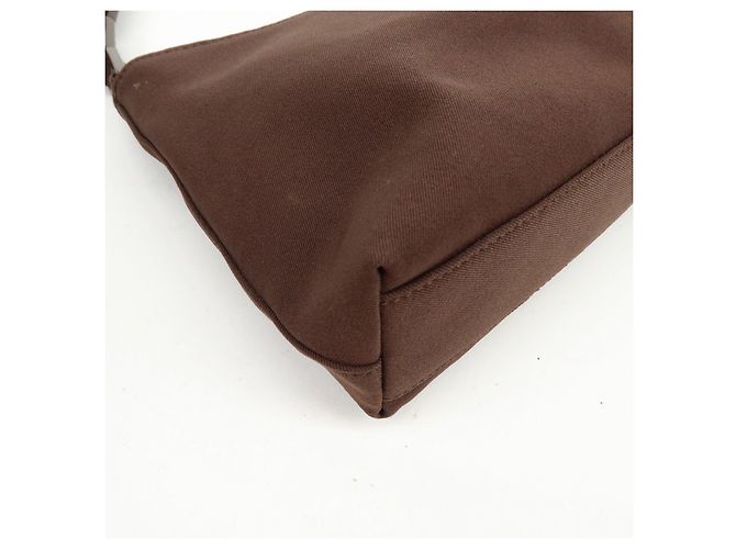 Salvatore Ferragamo Borsa a tracolla e borsa a mano Ferragamo Varra in nylon e pelle con catena, Marrone - vista 11