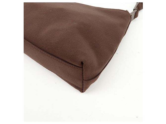 Salvatore Ferragamo Borsa a tracolla e borsa a mano Ferragamo Varra in nylon e pelle con catena, Marrone - vista 12