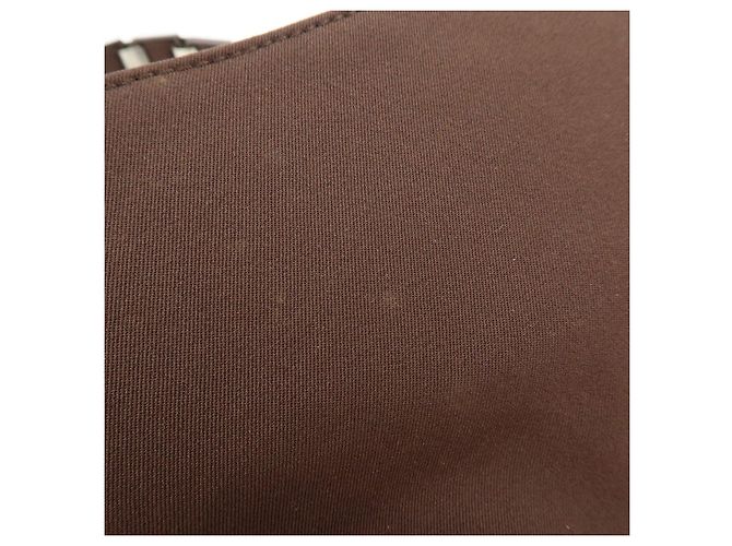 Salvatore Ferragamo Borsa a tracolla e borsa a mano Ferragamo Varra in nylon e pelle con catena, Marrone - vista 15