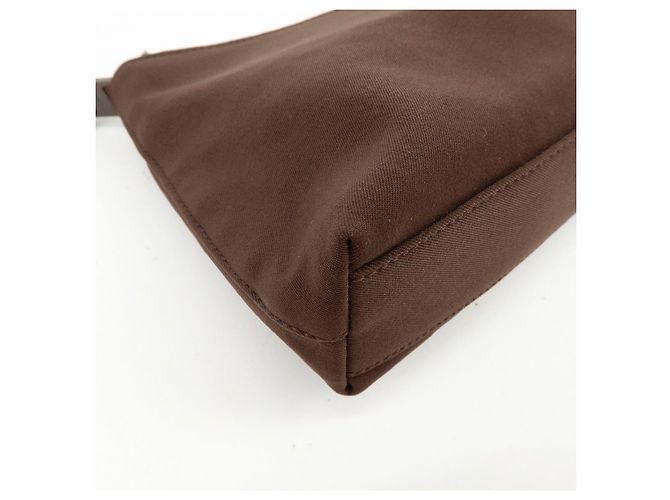 Salvatore Ferragamo Borsa a tracolla e borsa a mano Ferragamo Varra in nylon e pelle con catena, Marrone - vista 9