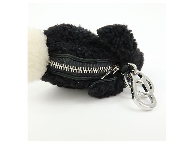 LOEWE Rabbit Münzbeutel aus Leder Schwarz Weiß - Ansicht 15