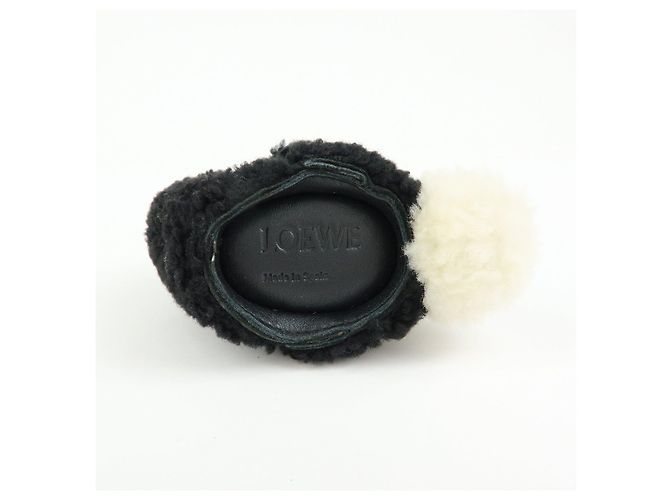 LOEWE Rabbit Münzbeutel aus Leder Schwarz Weiß - Ansicht 6